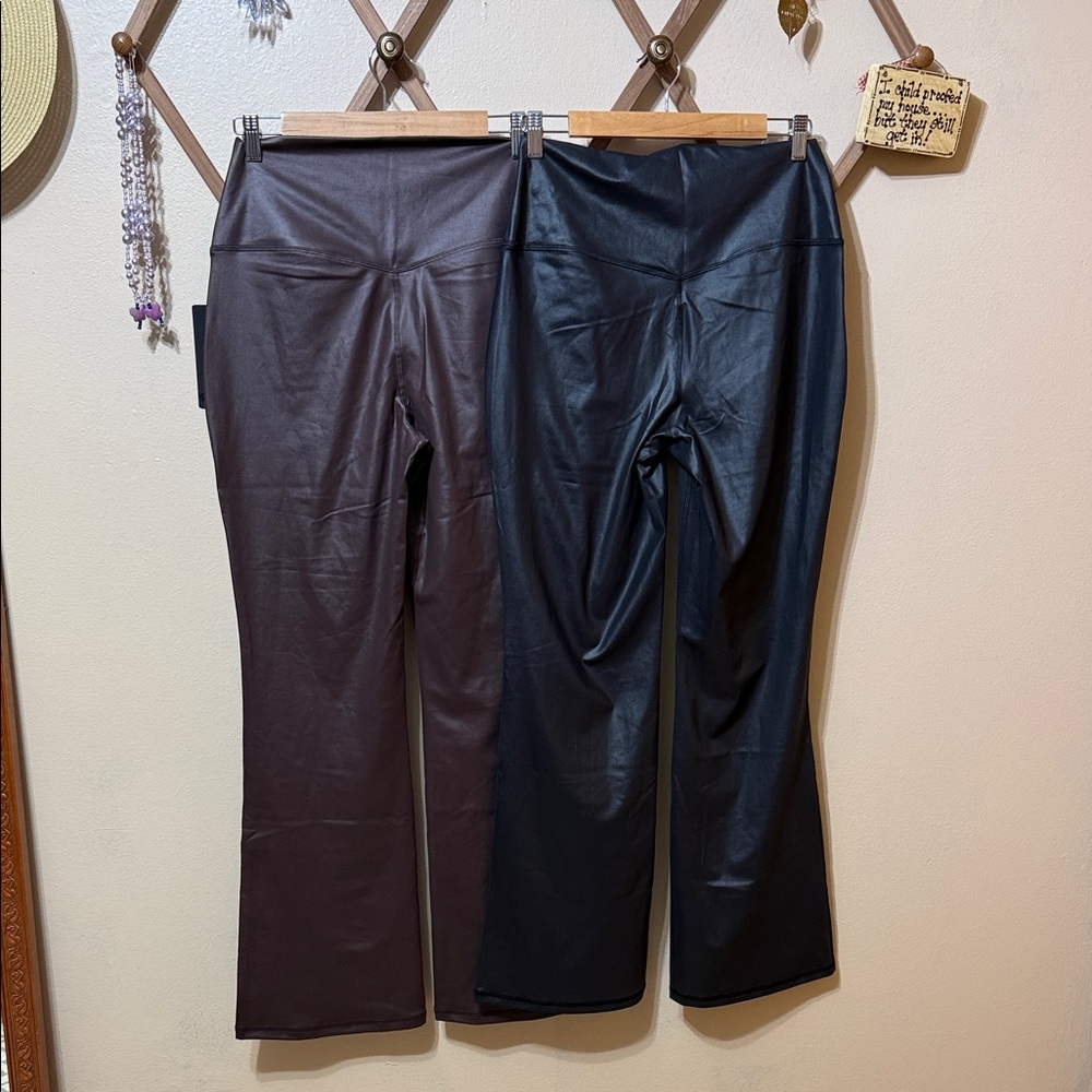 90 Degree By Reflex Brown and Black Boot Cut Pants - Picture 6 of 9